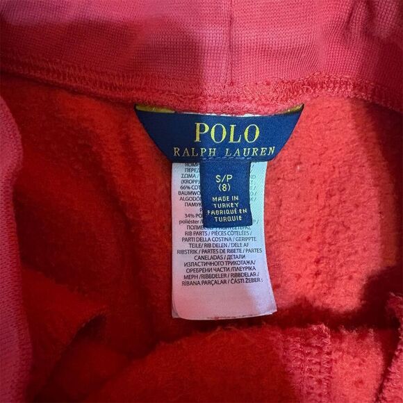 Polo Ralph Lauren Boys' Red Sweat Shorts Size S Casual Summer - Picture 3 of 5